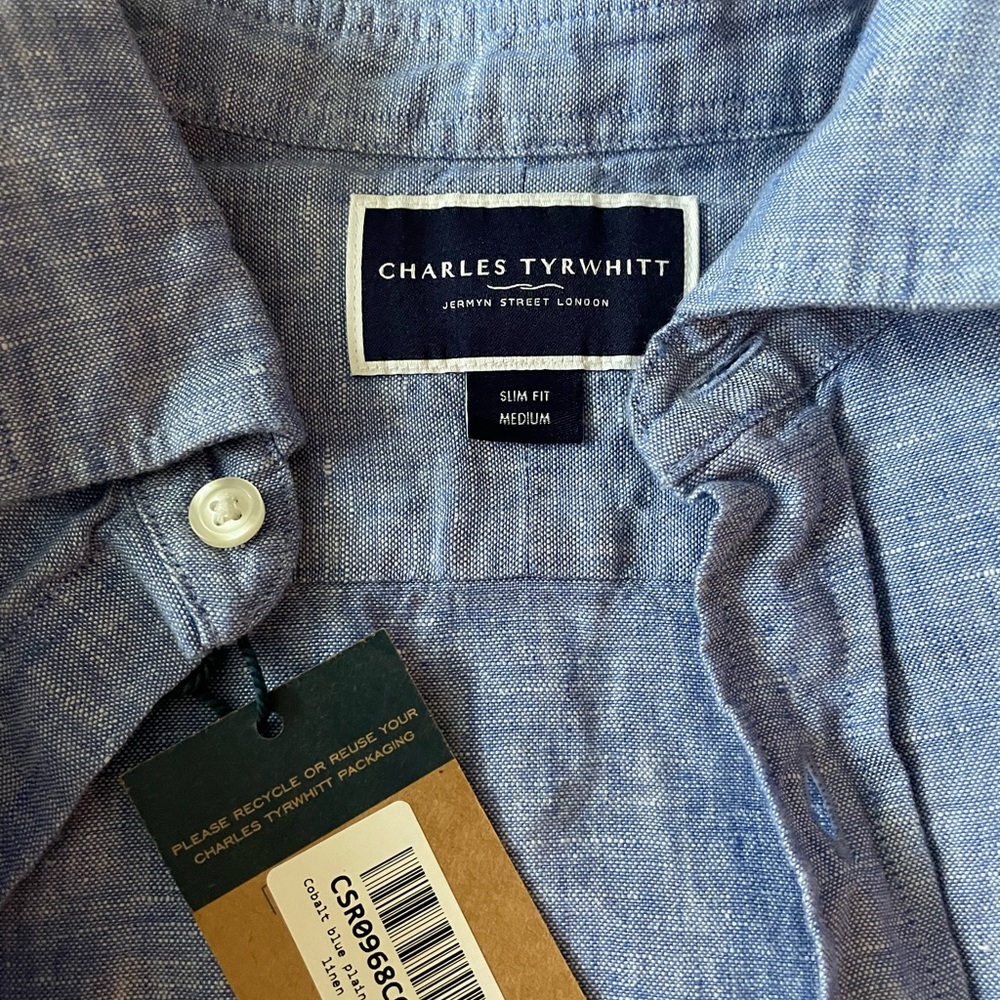 Charles Tyrwhitt Blue Linen Shirt - NWT
